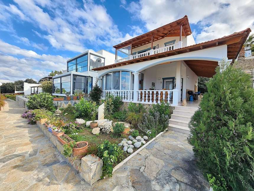 Sea View Gumusluk Villa- Entrance to the Villa