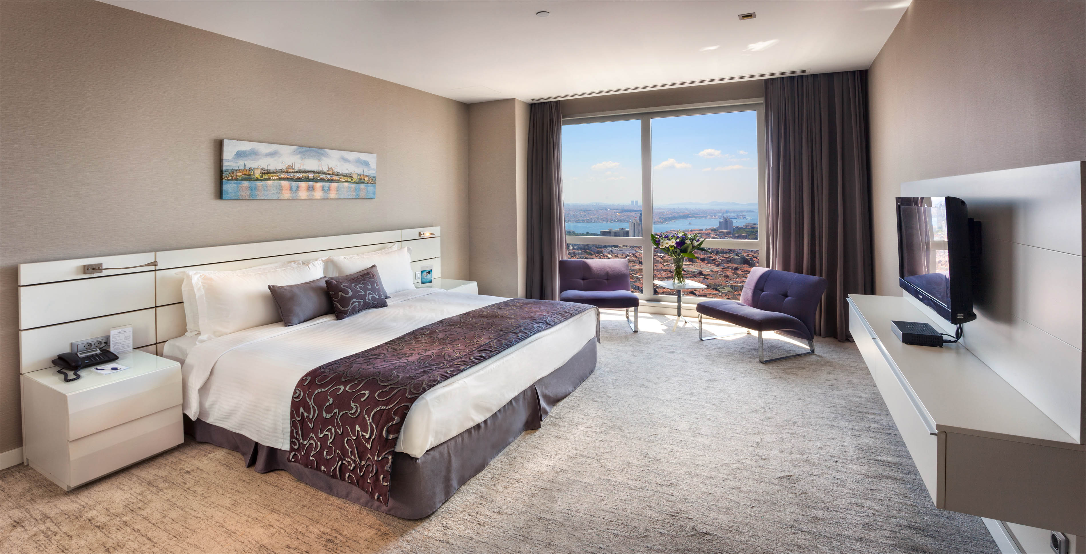 Luxury Istanbul Apartments - Bedrooms with Bosphorus