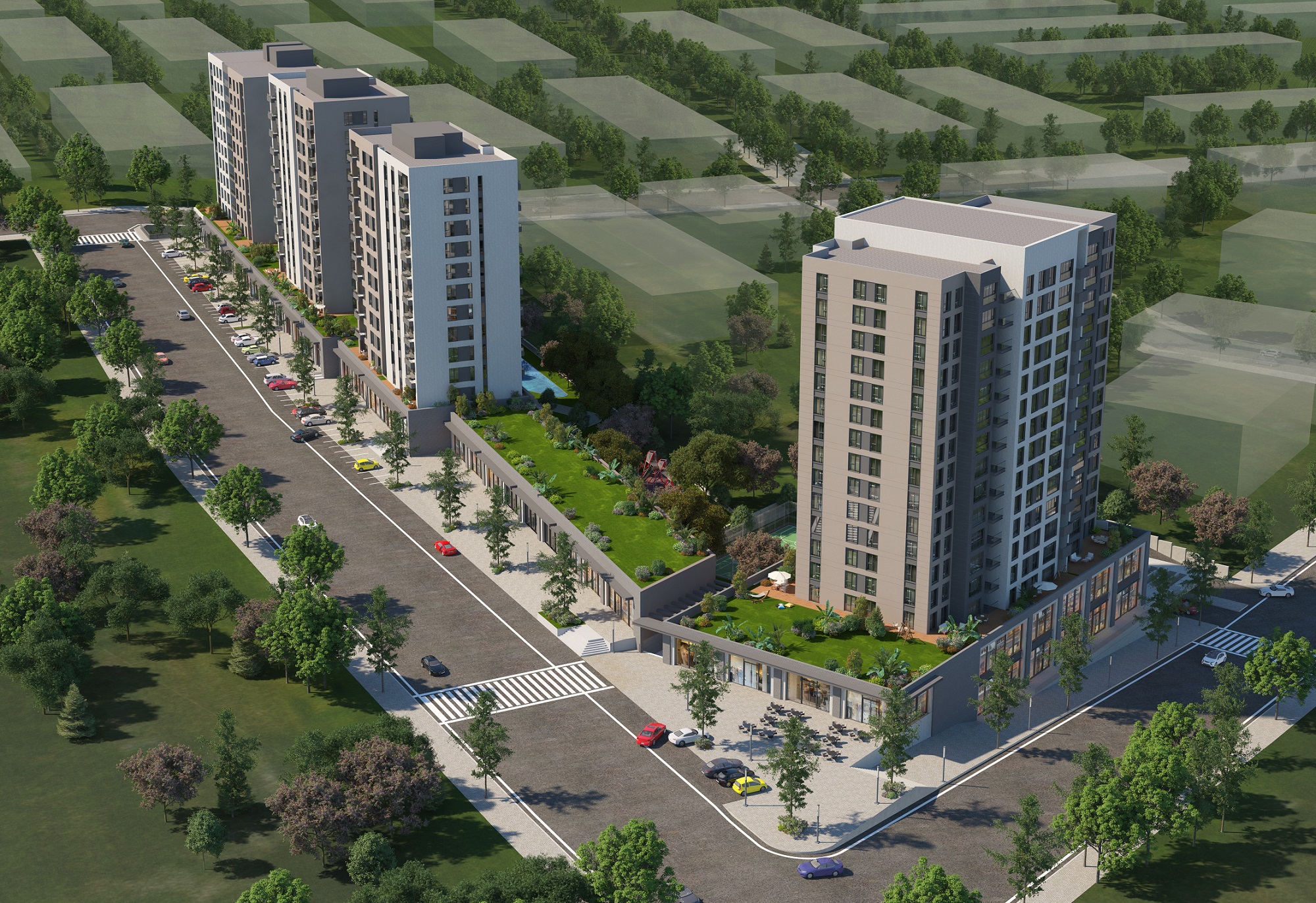 Istanbul Zeytinburnu Apartments - Green landscape Areas
