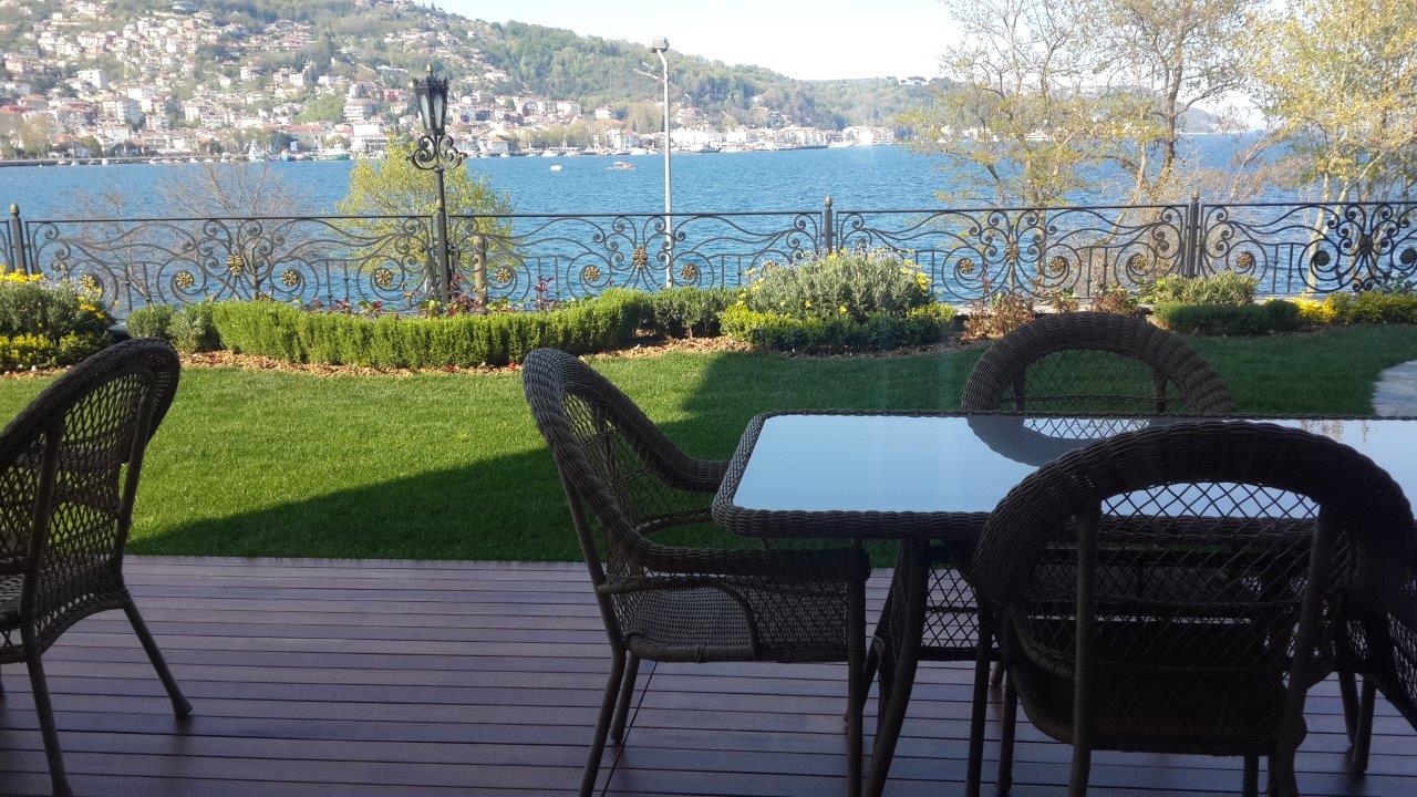 Bosphorus Front Luxury Villa- Terrace w Bosphorus View