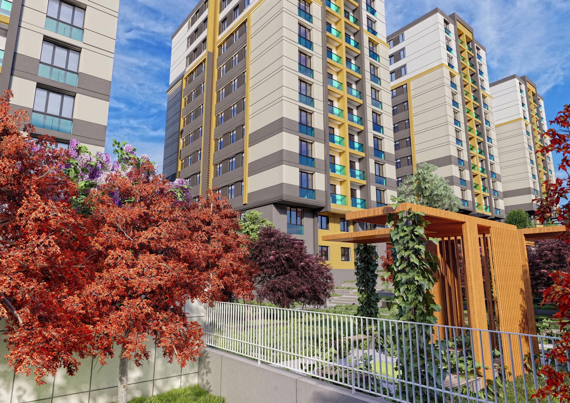 Off-Plan Bagcilar Apartments- Landscaped Gardens