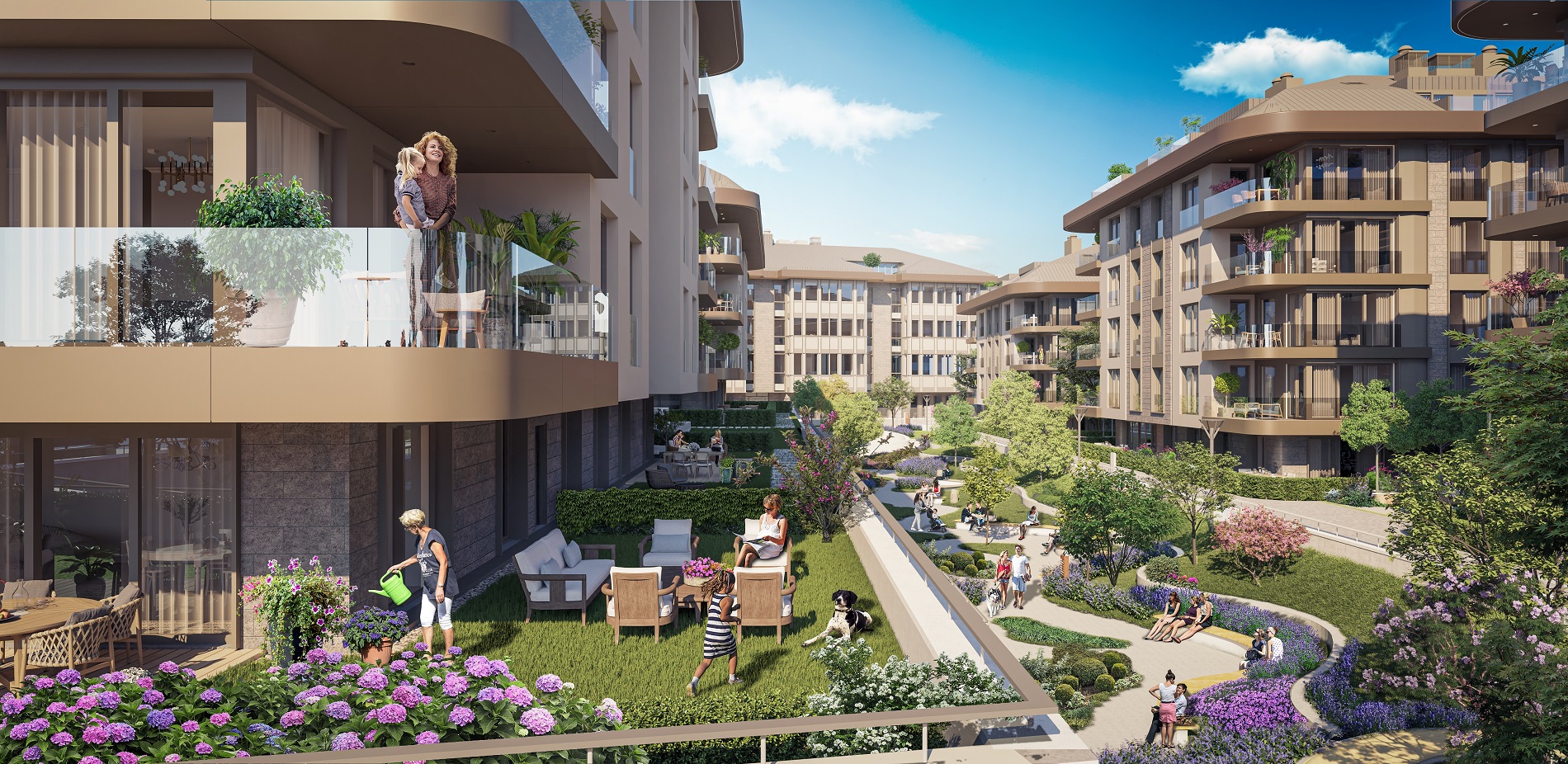 Off-Plan Luxury Apartments in Uskudar-Outdoor Living Areas