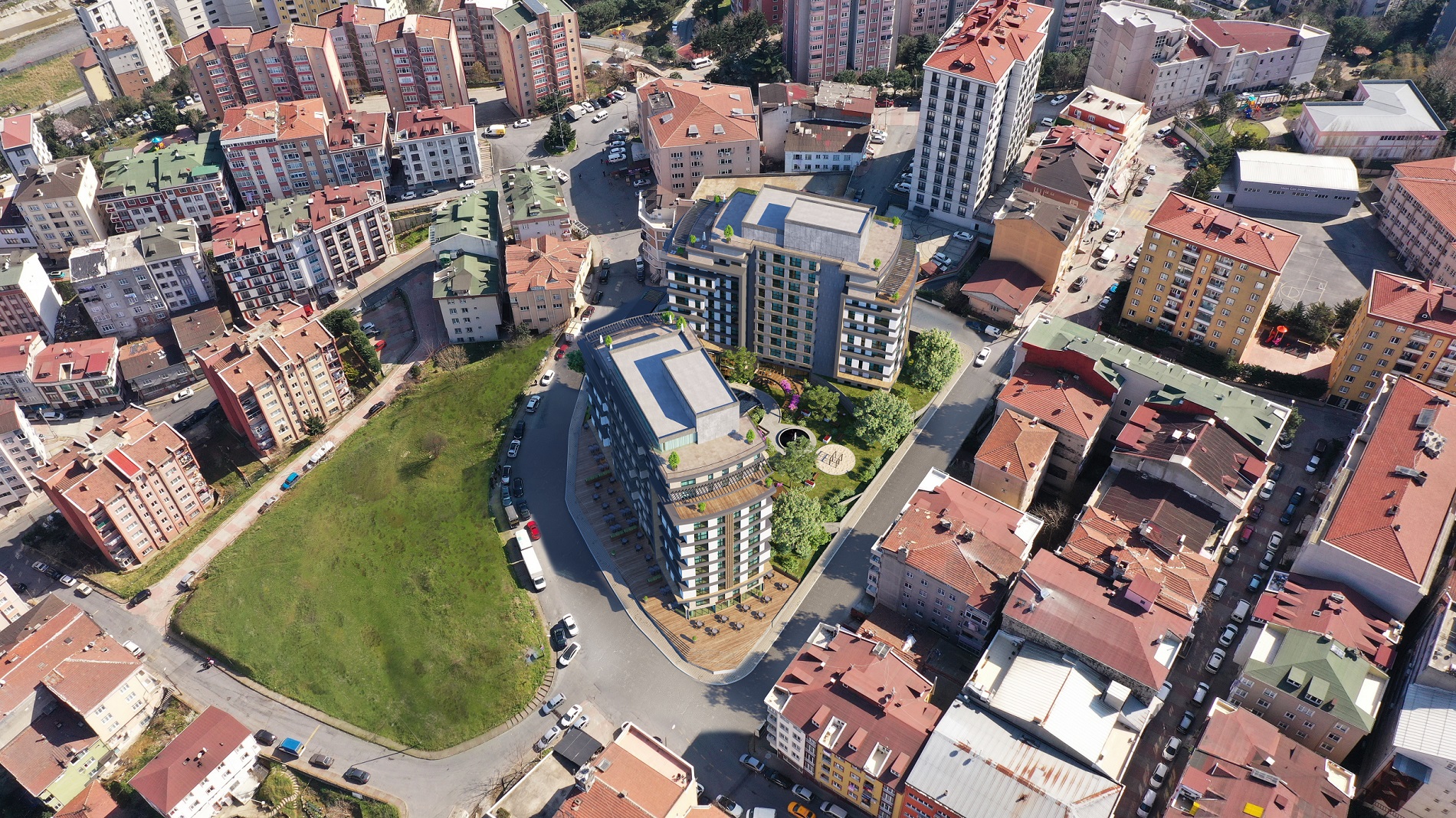 Off-Plan Kagithane Apartments-Aerial Image