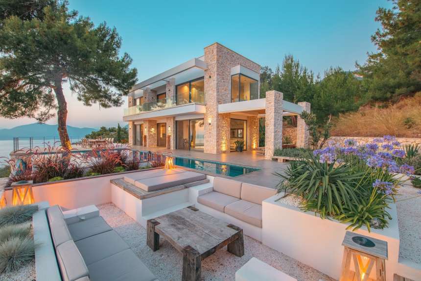 3-Bed Faralya Villa- Outdoor Lounge