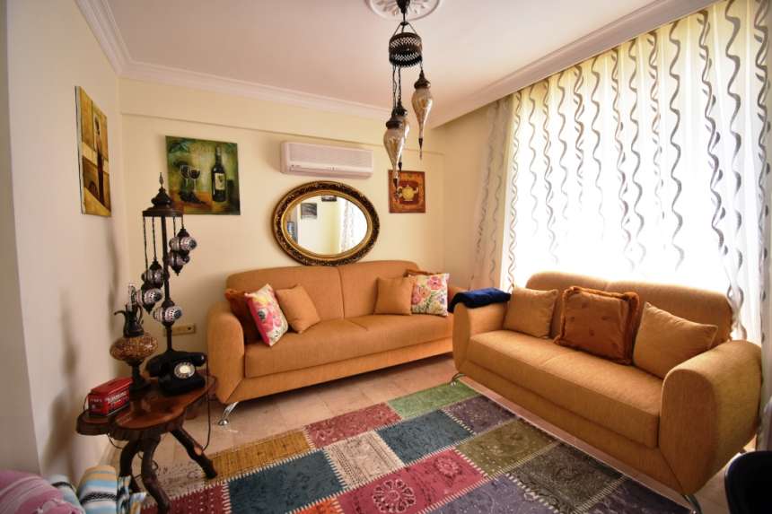 3-Bed Garden Duplex Fethiye Apartment-Lounge
