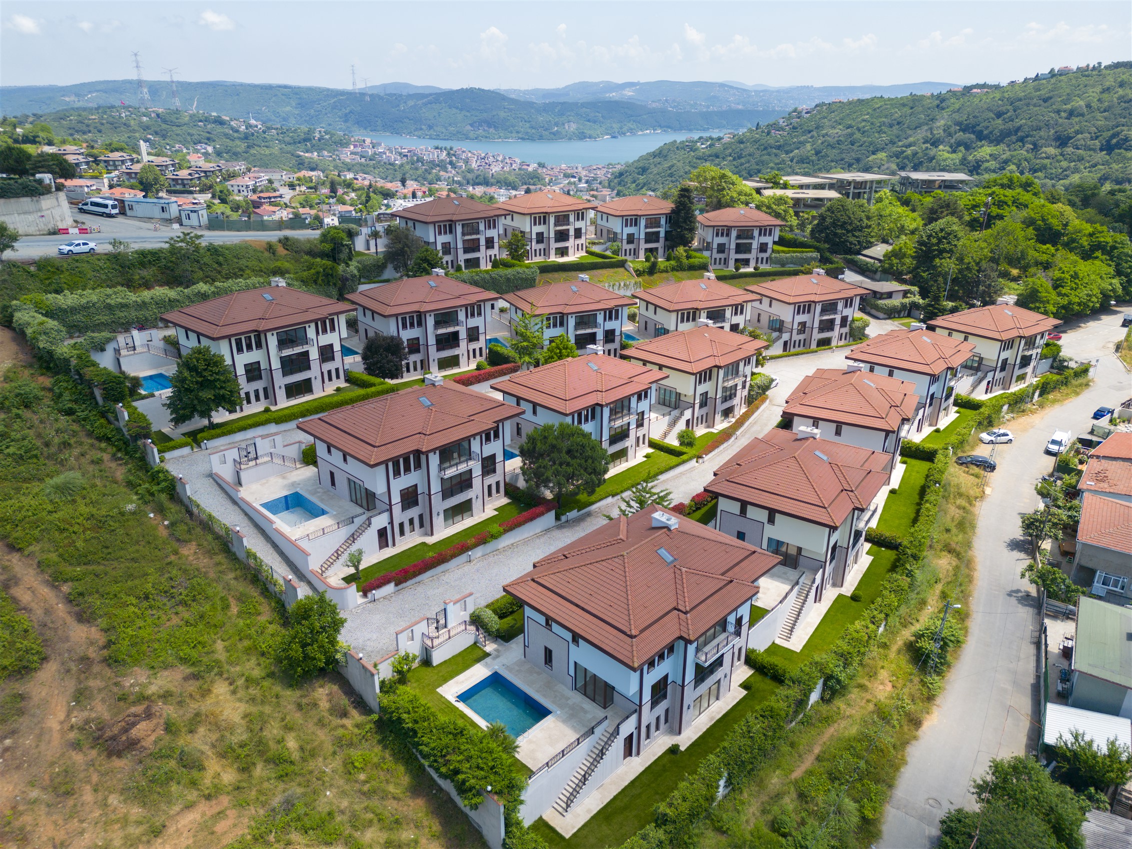 Desirable detached Villas In Istanbul For Sale - Arial View
