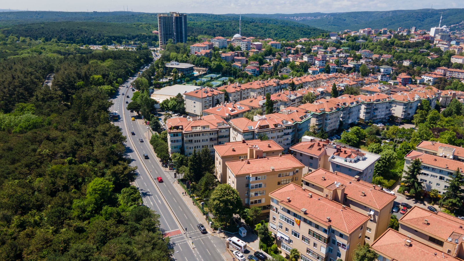 Traditional furnished Istanbul Apartment For Sale - Arial views