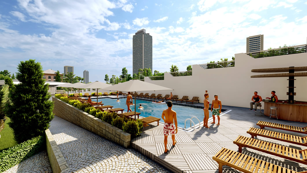 Stunning off-plan Asian Istanbul Properties For Sale - Pool and Terraces