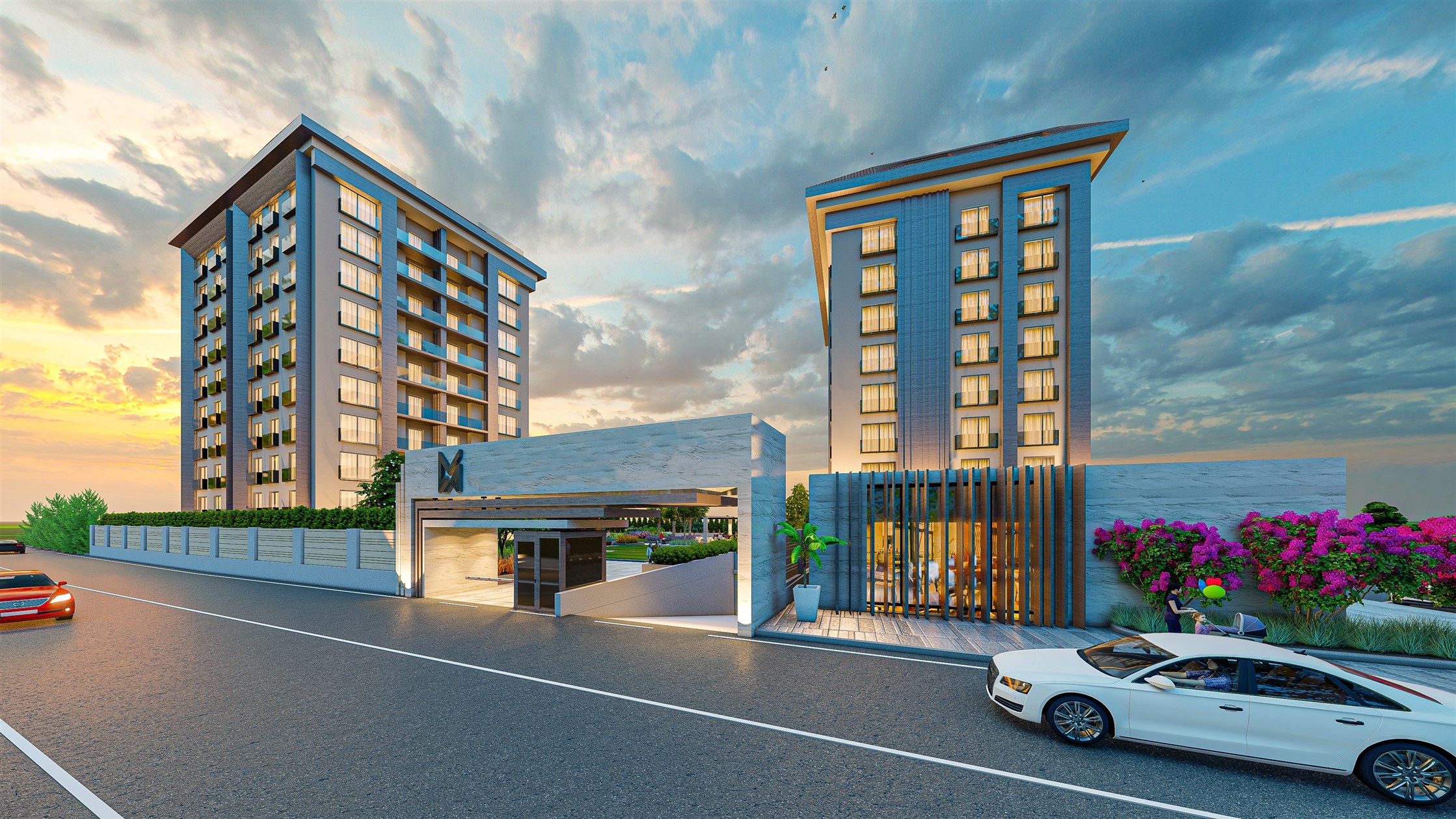 Stylish Istanbul Property For Sale Near West Marina - Complex Entrance