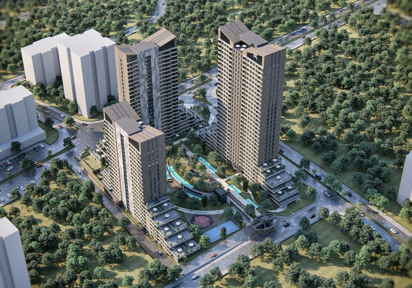 Luxury off plan Istanbul Property For Sale - Arial view of entire complex