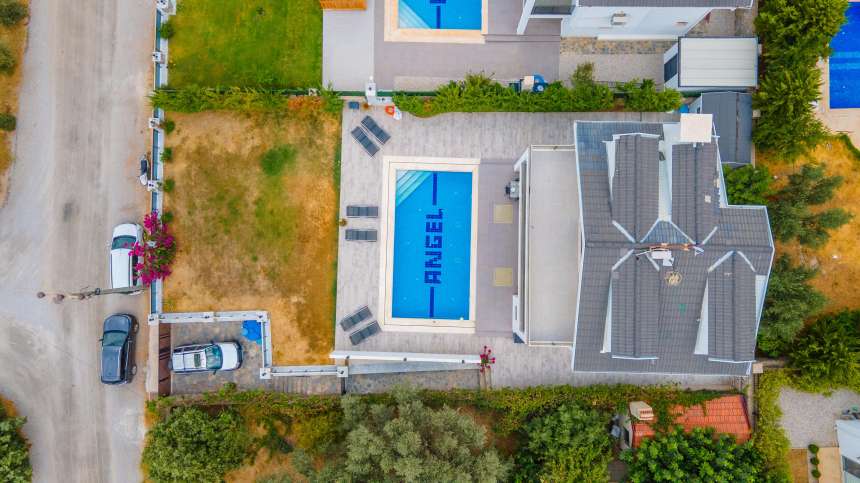 Immaculate Fethiye Detached Villa In Ovacik With A Private Pool For Sale -Ariel View