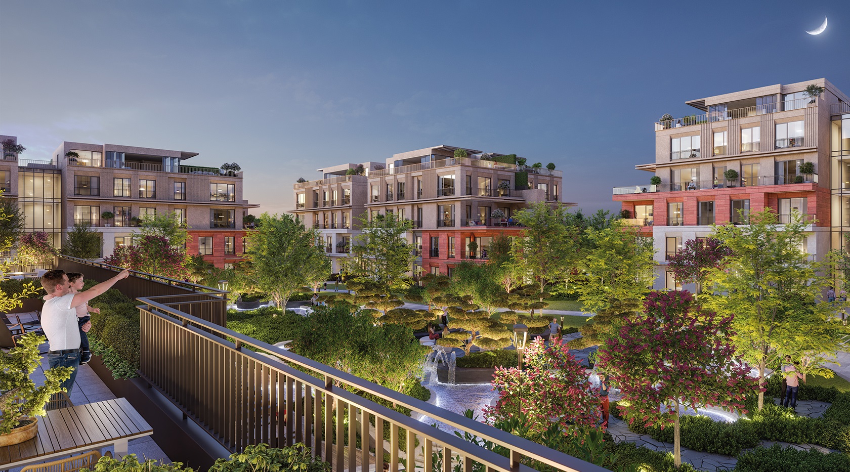 Off-plan Istanbul City Centre Apartments In Eyup - Beautiful lush green gardens