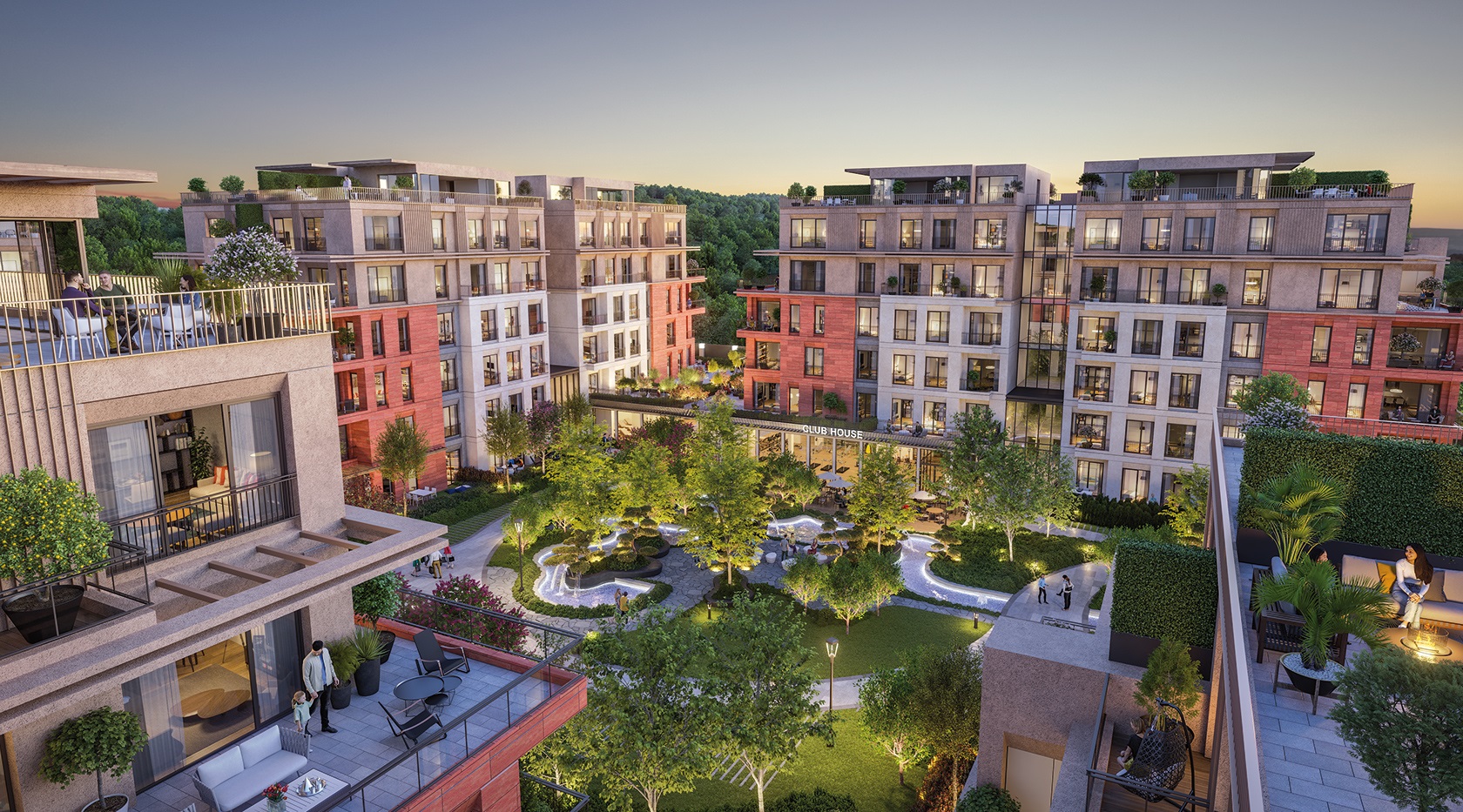 Off-plan Istanbul City Centre Apartments In Eyup - View over the entire complex