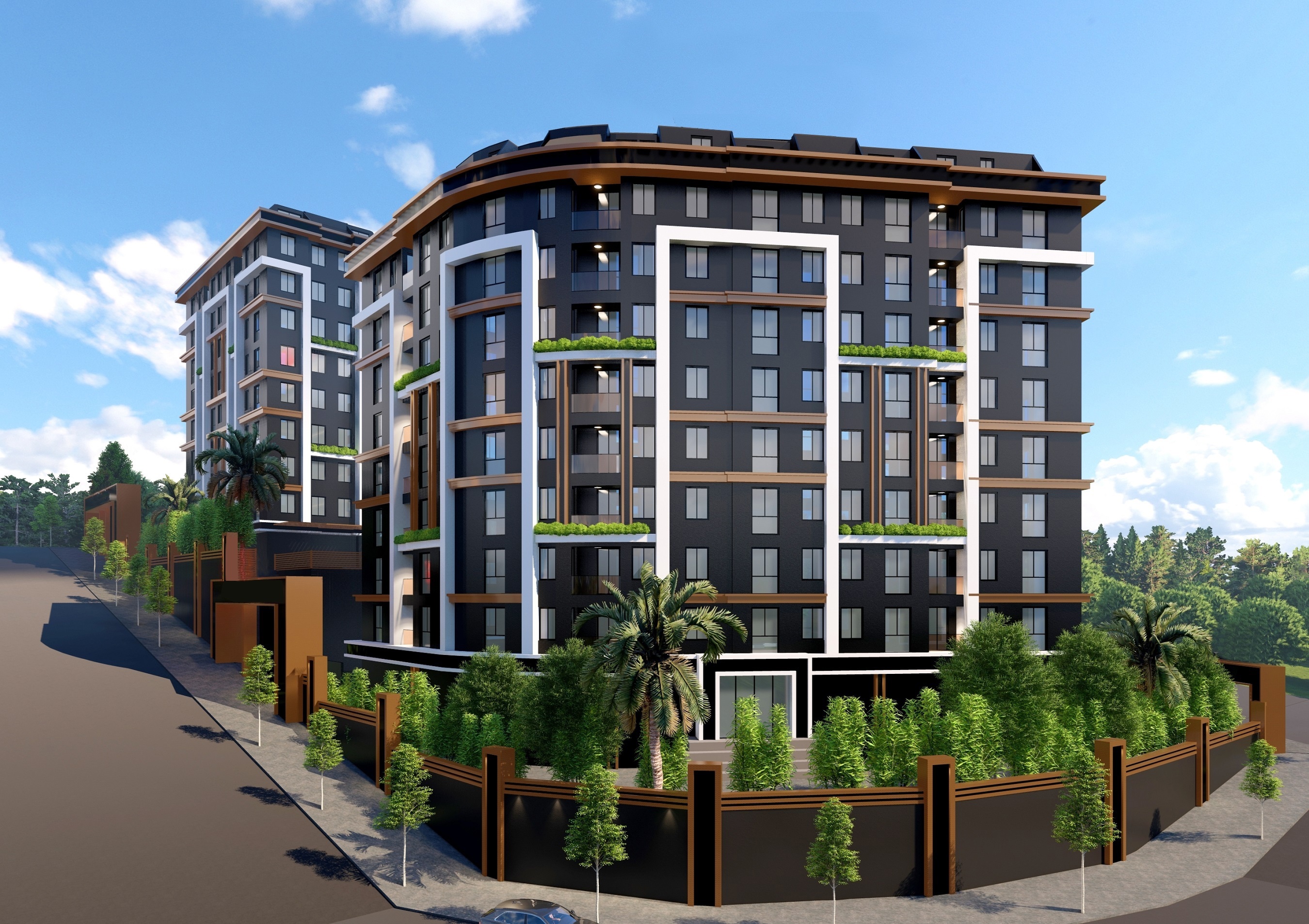 Luxurious  Off-Plan Asian Istanbul Properties For Sale - Main view of apartment complex