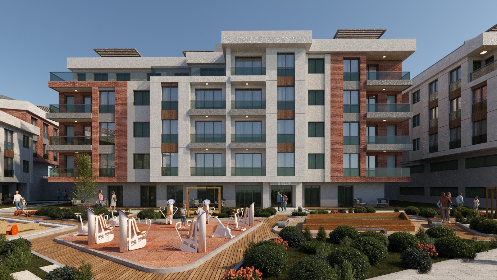 Off-plan Spacious Luxury Apartments For Sale - Main view showing complex apartment blocks and exterior
