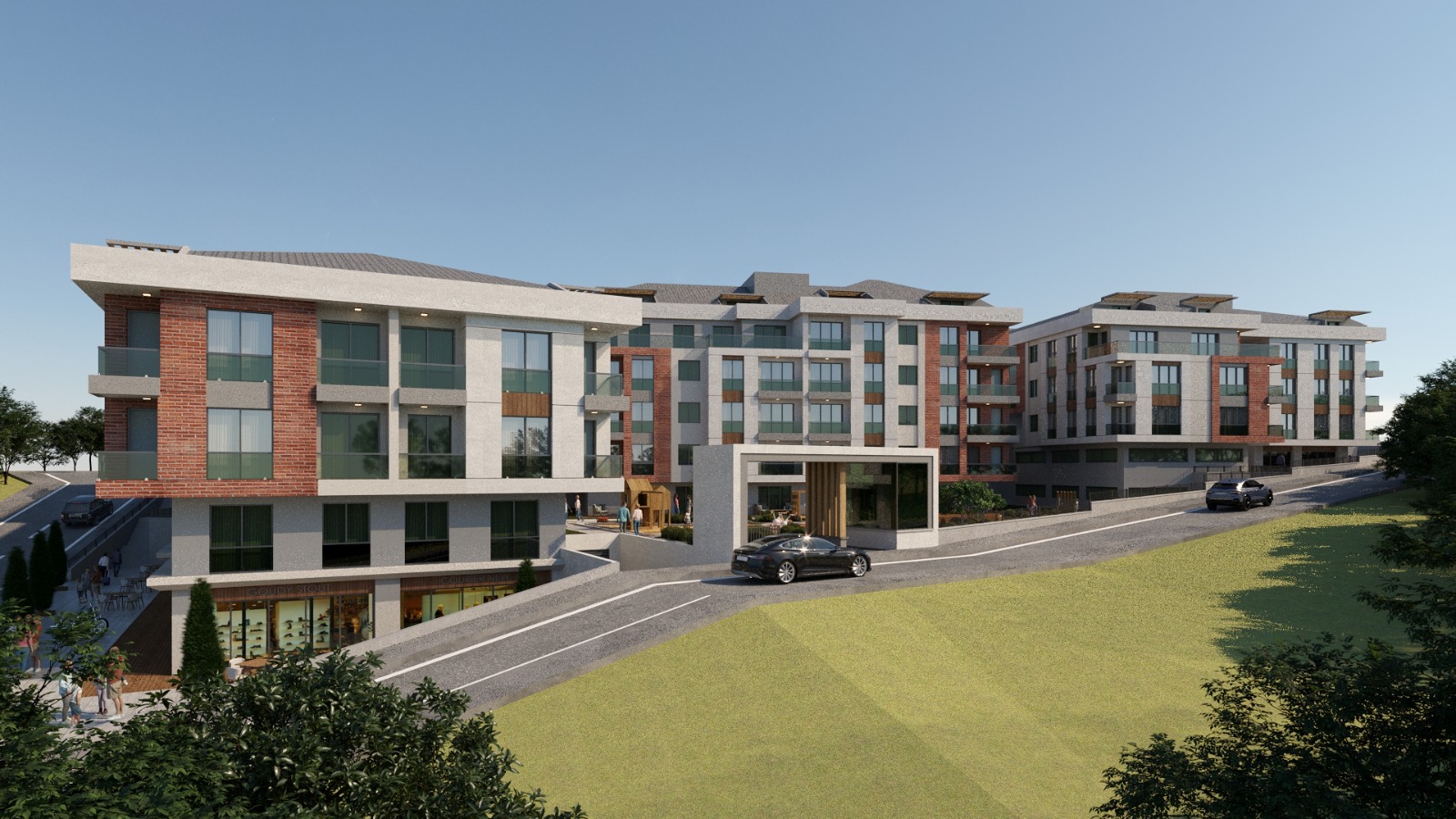 Off-plan Spacious Luxury Apartments For Sale - Apartment complex secure entrance