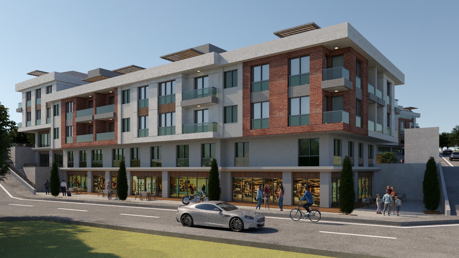 Off-plan Spacious Luxury Apartments For Sale - Apartment block with commercial units on ground floor