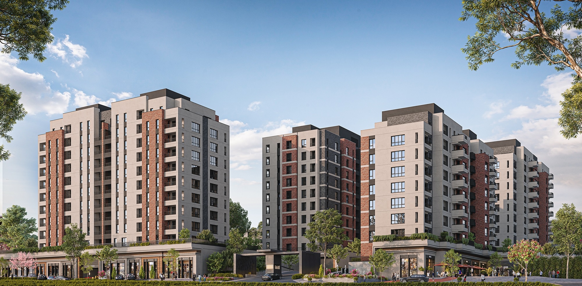 Luxury off plan Istanbul Property For Sale - View to large apartment buildings