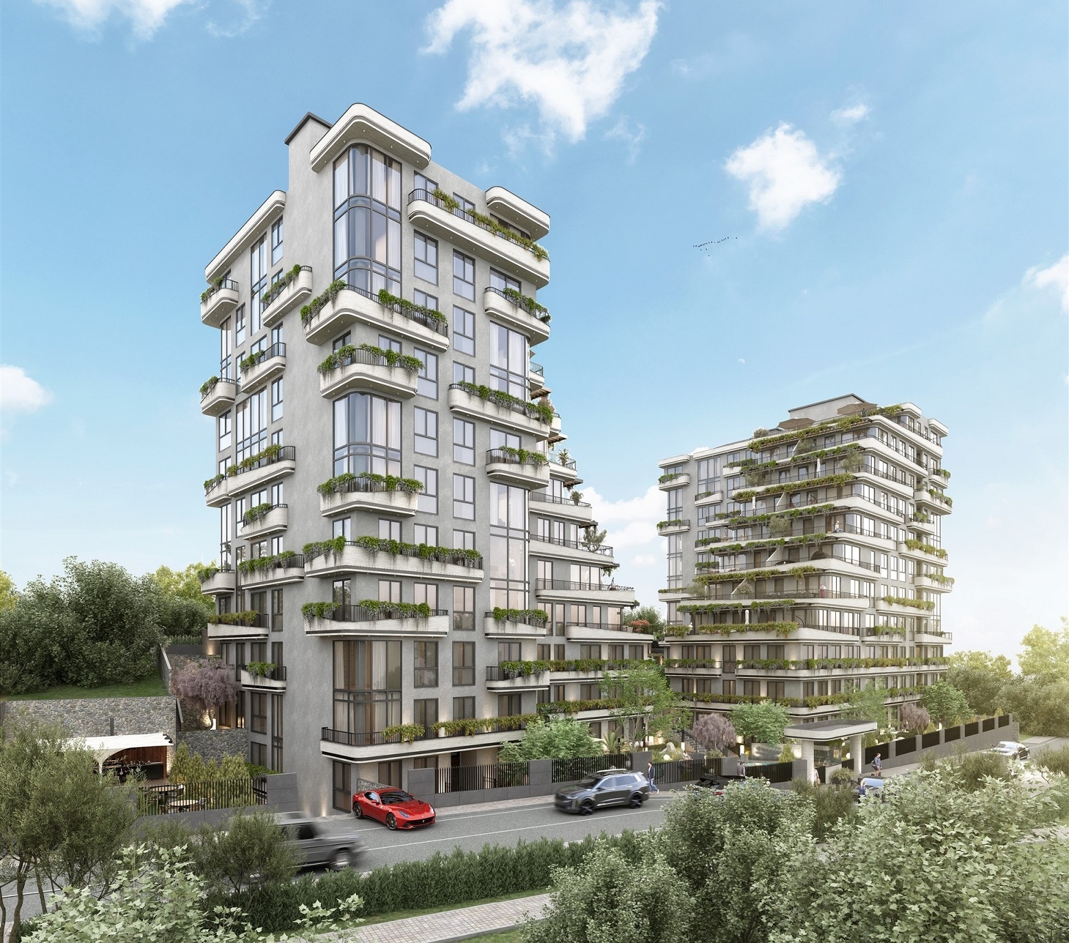 Off-Plan Asian Istanbul Luxury Apartments - Main view of entire complex