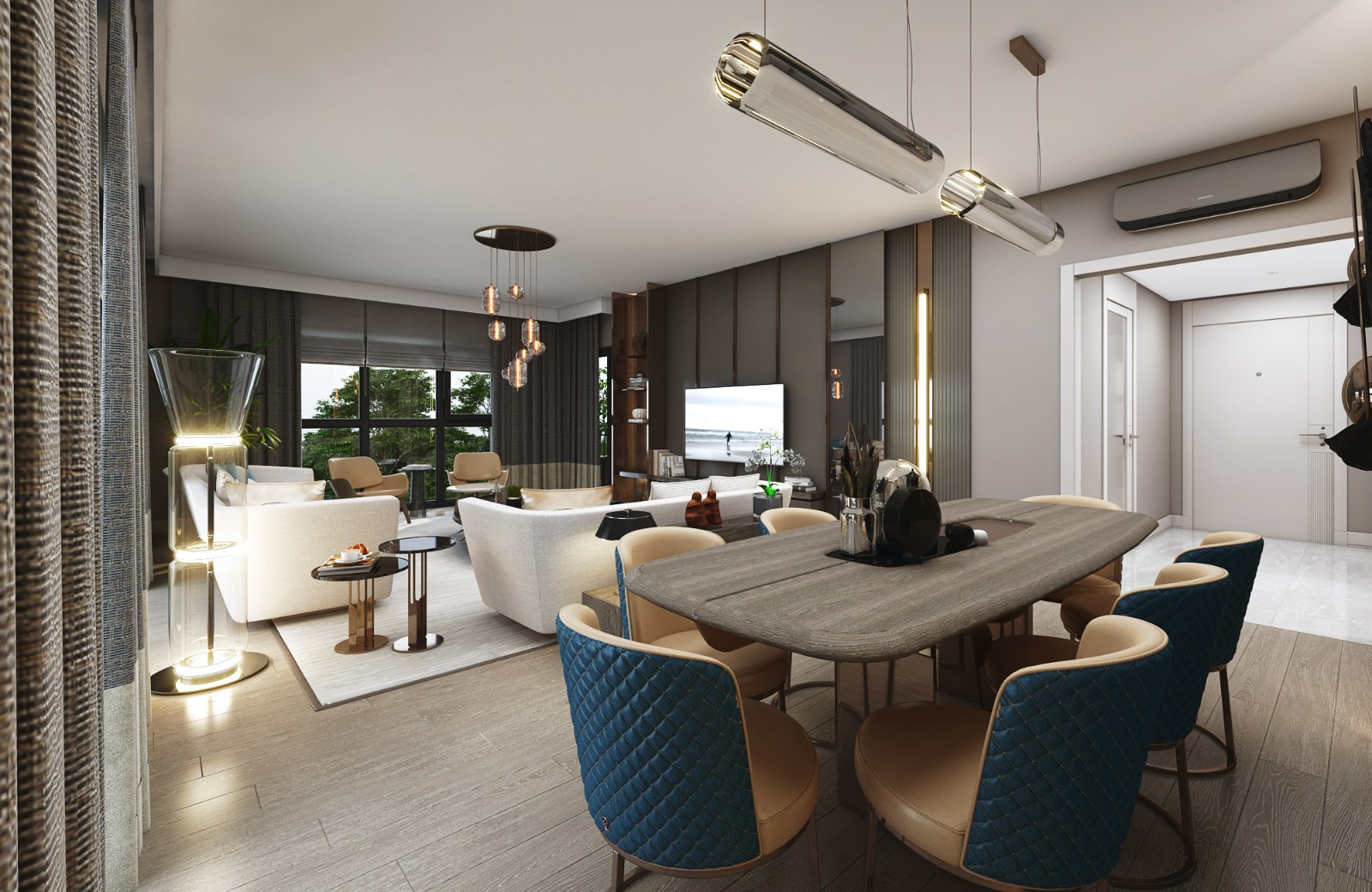 Modern Off-Plan Asian Istanbul Properties For Sale - Spacious dining area