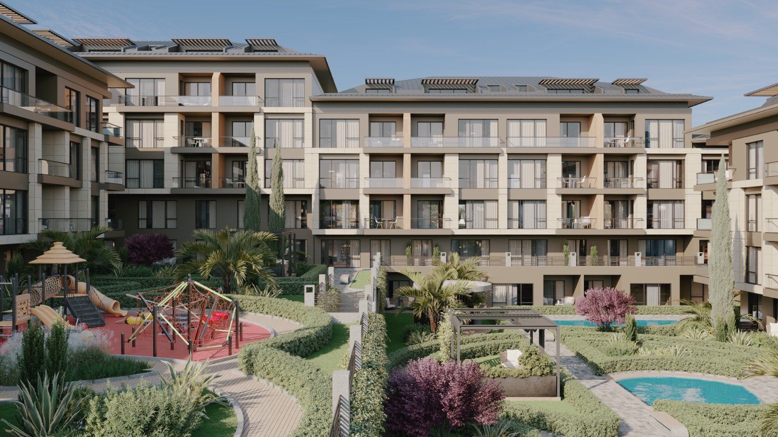 Residence-style Istanbul Apartments For Sale in Beylikduzu - Main view of complex