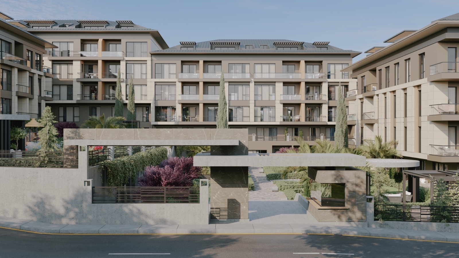 Residence-style Istanbul Apartments For Sale in Beylikduzu - Complex entrance view