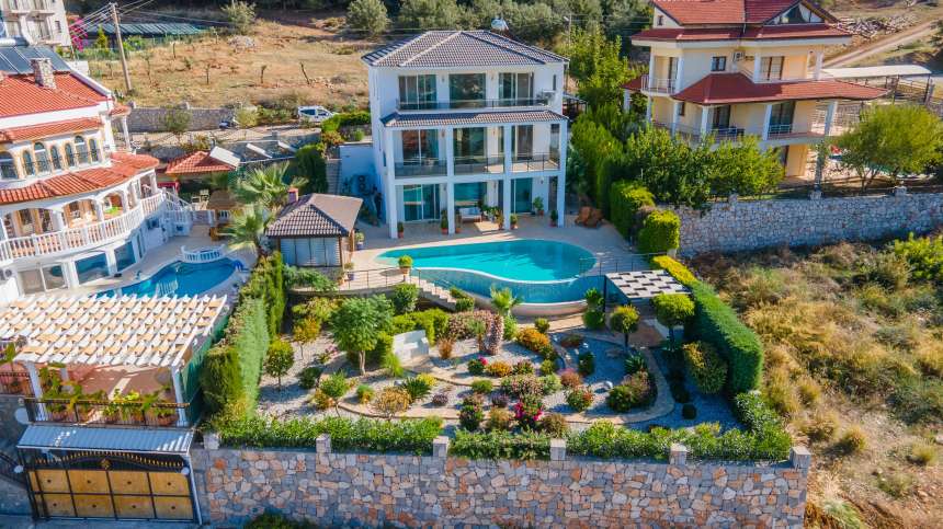Exquisite Fethiye Detached Villa In Ovacik With A Private Pool For Sale - Main view of villa and exterior