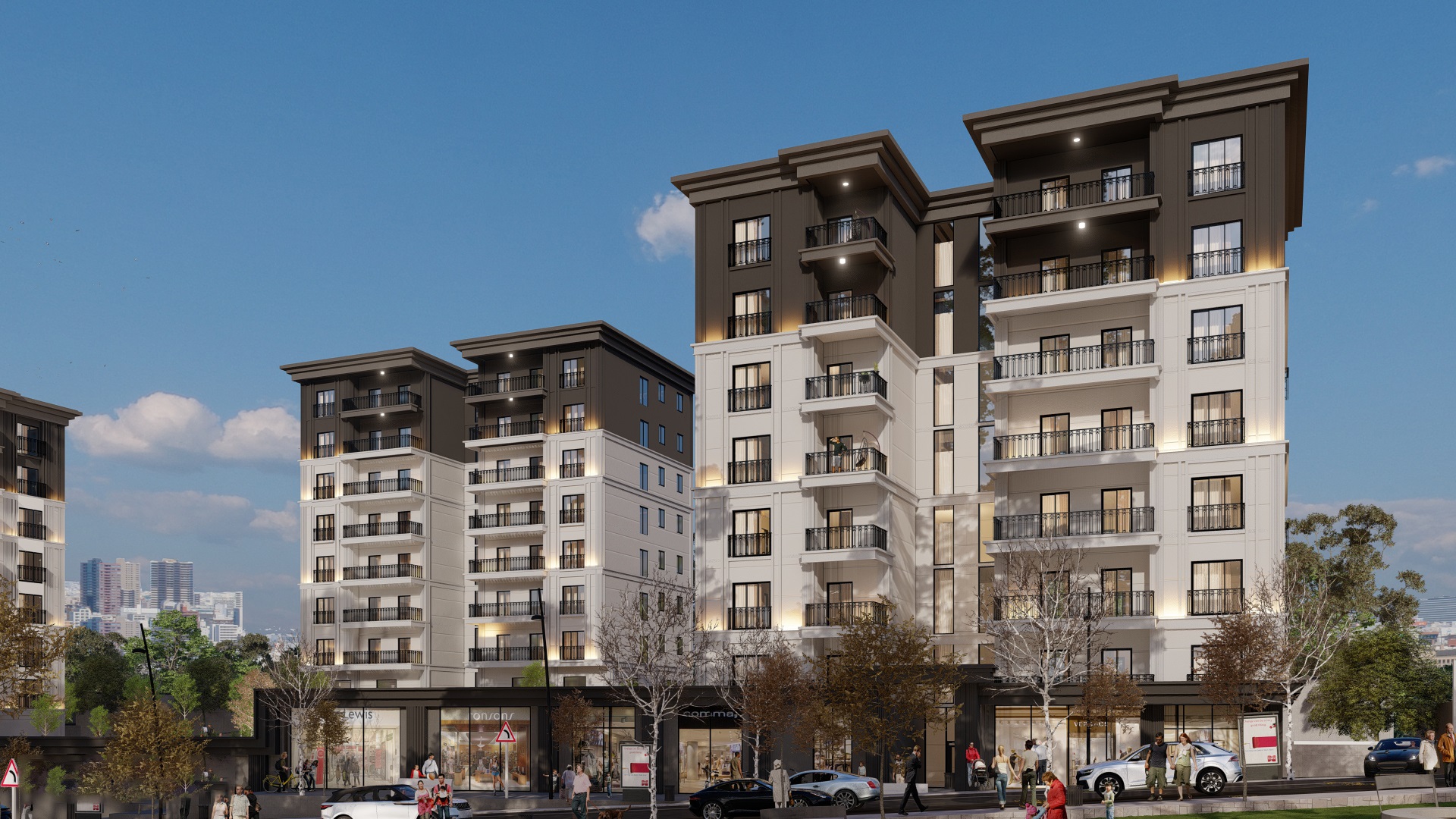 Off-Plan Luxury Smart Home Istanbul Property For Sale - Main view of apartment buildings