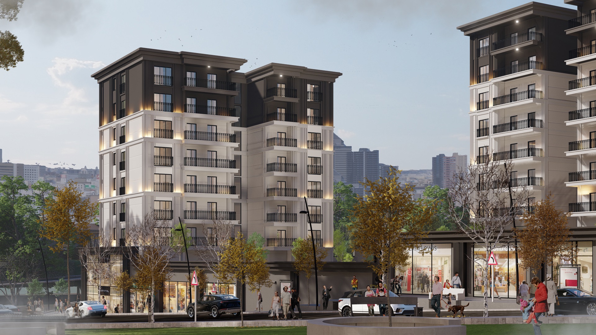 Off-Plan Luxury Smart Home Istanbul Property For Sale - View showing all three apartment blocks