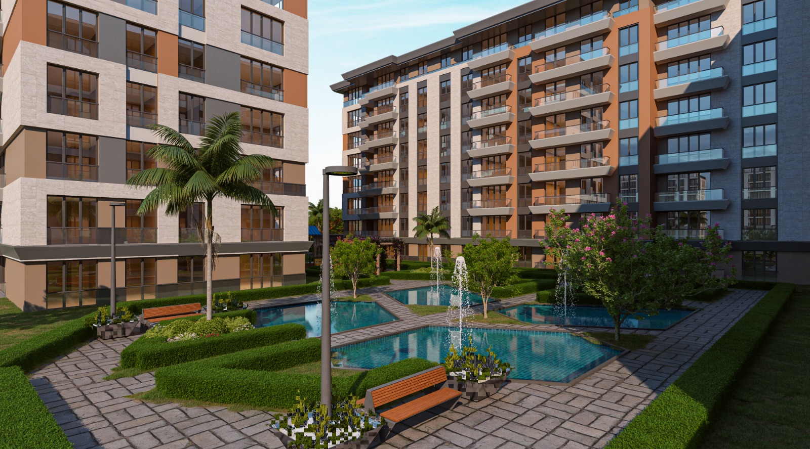 Modern Off-Plan Istanbul Apartment For Sale With 0% APR - Stunning communal landscaped gardens
