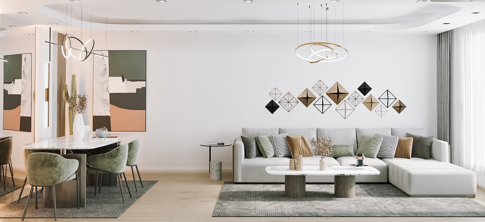 Modern Off-Plan Istanbul Apartment For Sale With 0% APR - Spacious living area