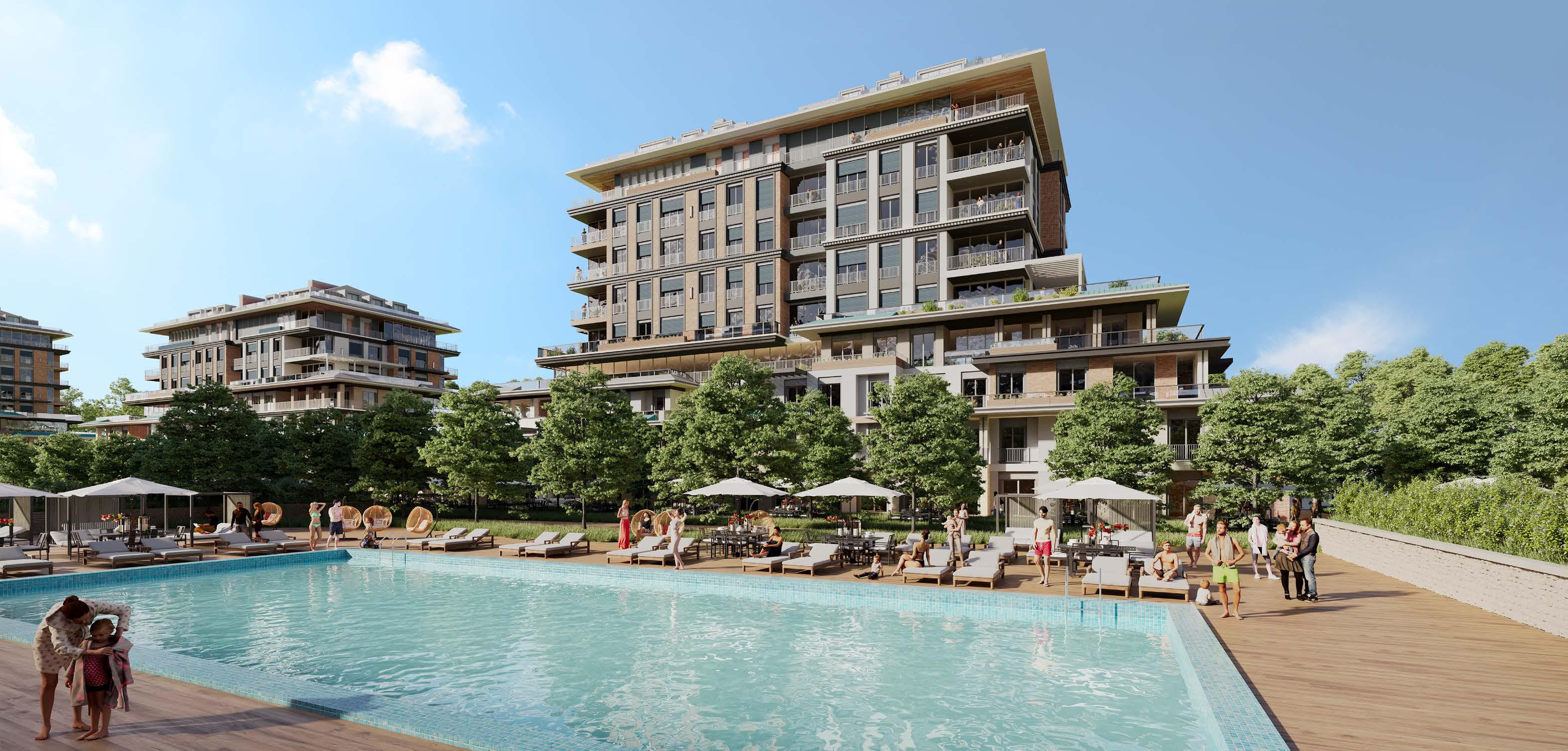 Exquisite Luxury Asian Istanbul Apartments For Sale - Main view of apartment complex