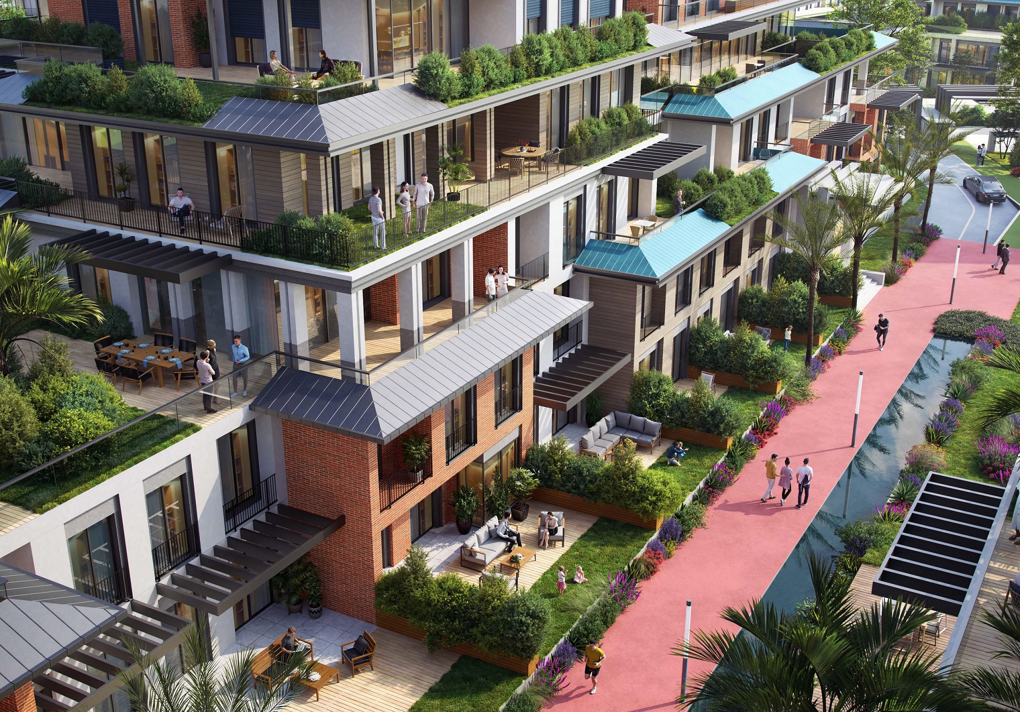 Exquisite Luxury Asian Istanbul Apartments For Sale - Beautiful Nature Theme Facades