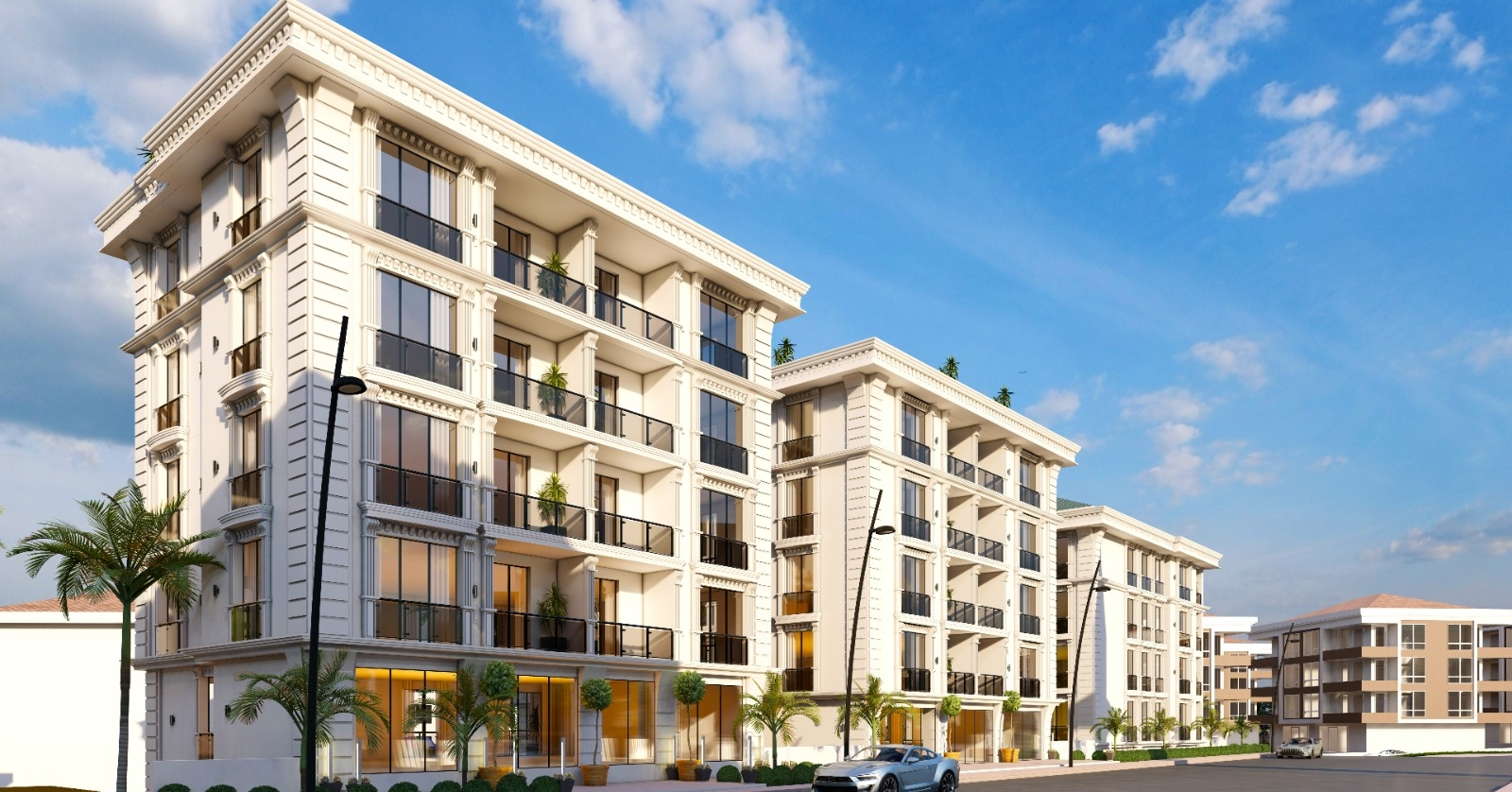 Great Location and Modern Istanbul Apartments For Sale - View across to complex