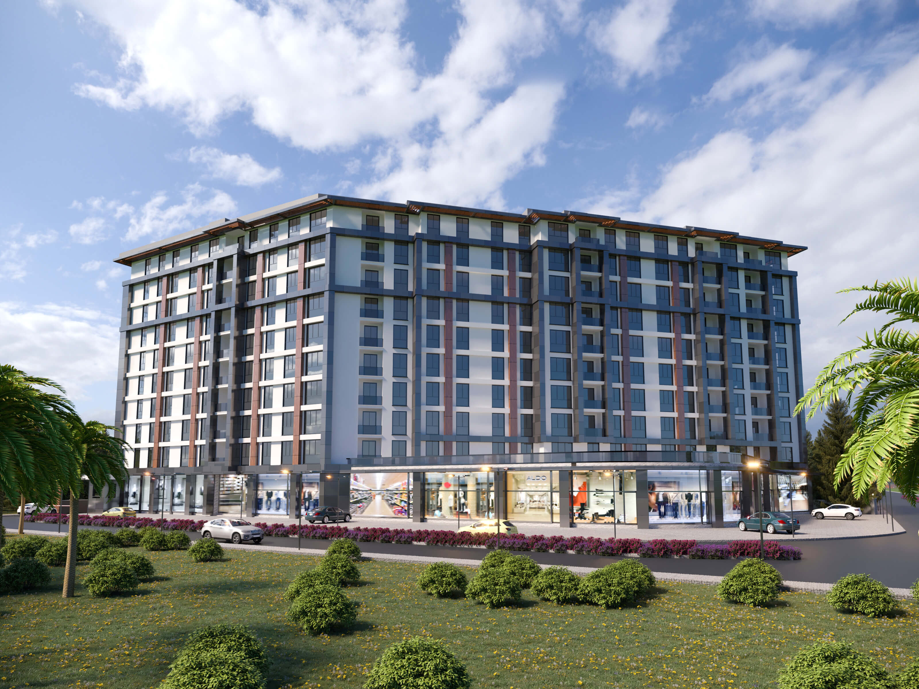 Luxury Istanbul Asian Apartments For Sale - Rear view of apartment building