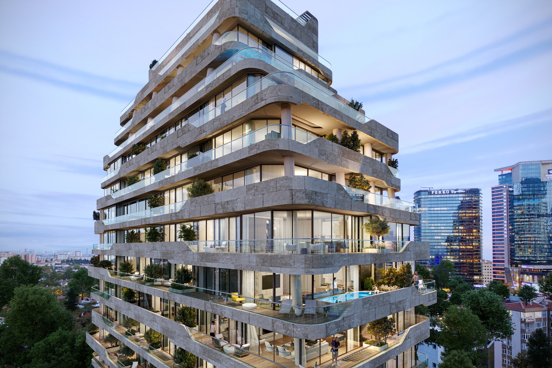 Outstanding Istanbul Apartments For Sale – Main view of prestigious apartment block