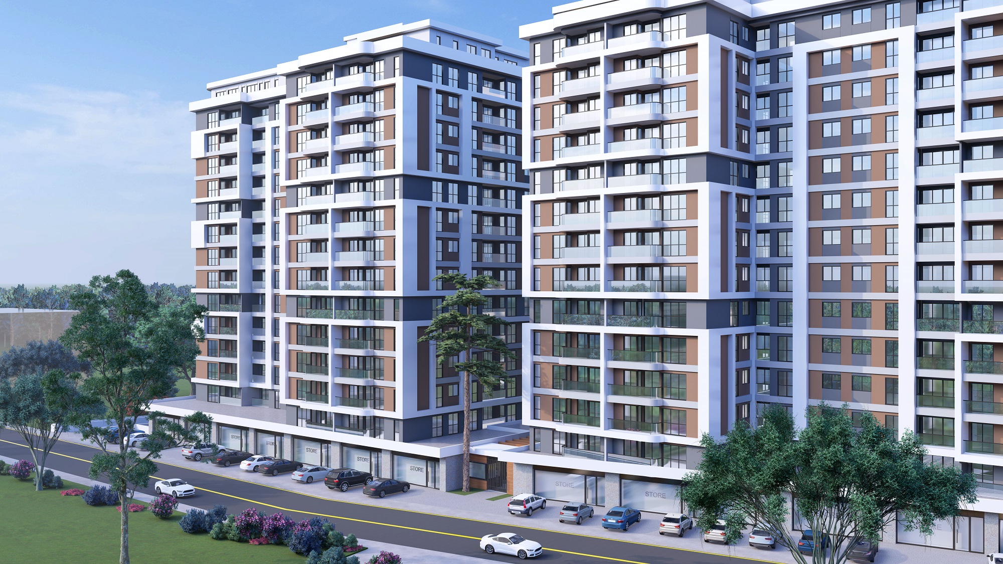 Lakeside Off-Plan Istanbul Properties For Sale - Complex with apartments and commercial units