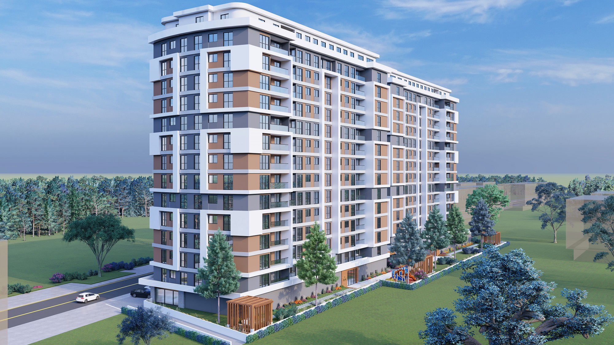 Lakeside Off-Plan Istanbul Properties For Sale - Modern apartment blocks