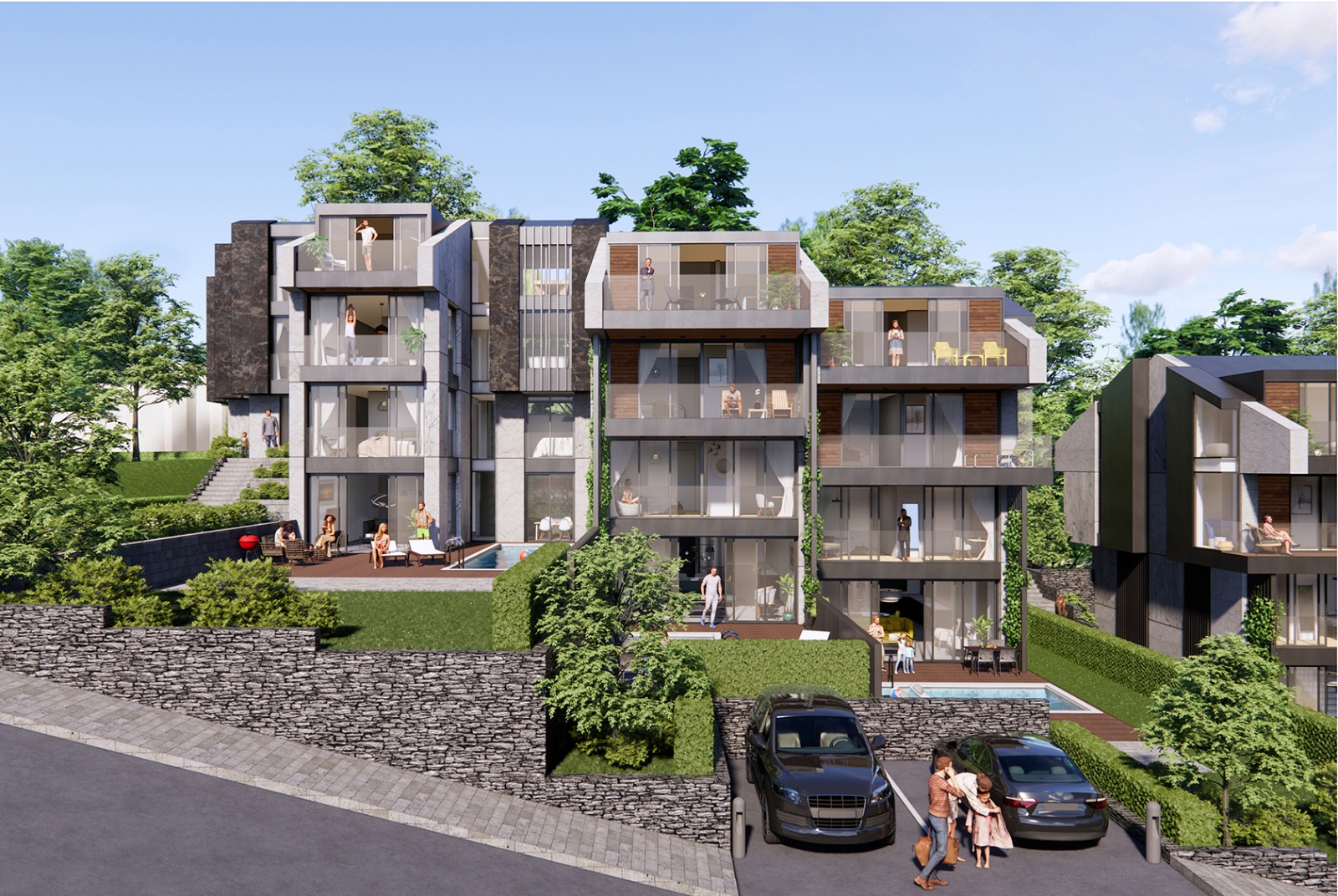 Desirable Forest View Villas In Istanbul For Sale - Beautiful villas set on the hillside