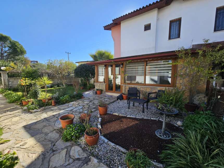 Idyllic Fethiye Semi-Detached Villa For Sale – Main view of villa and gardens