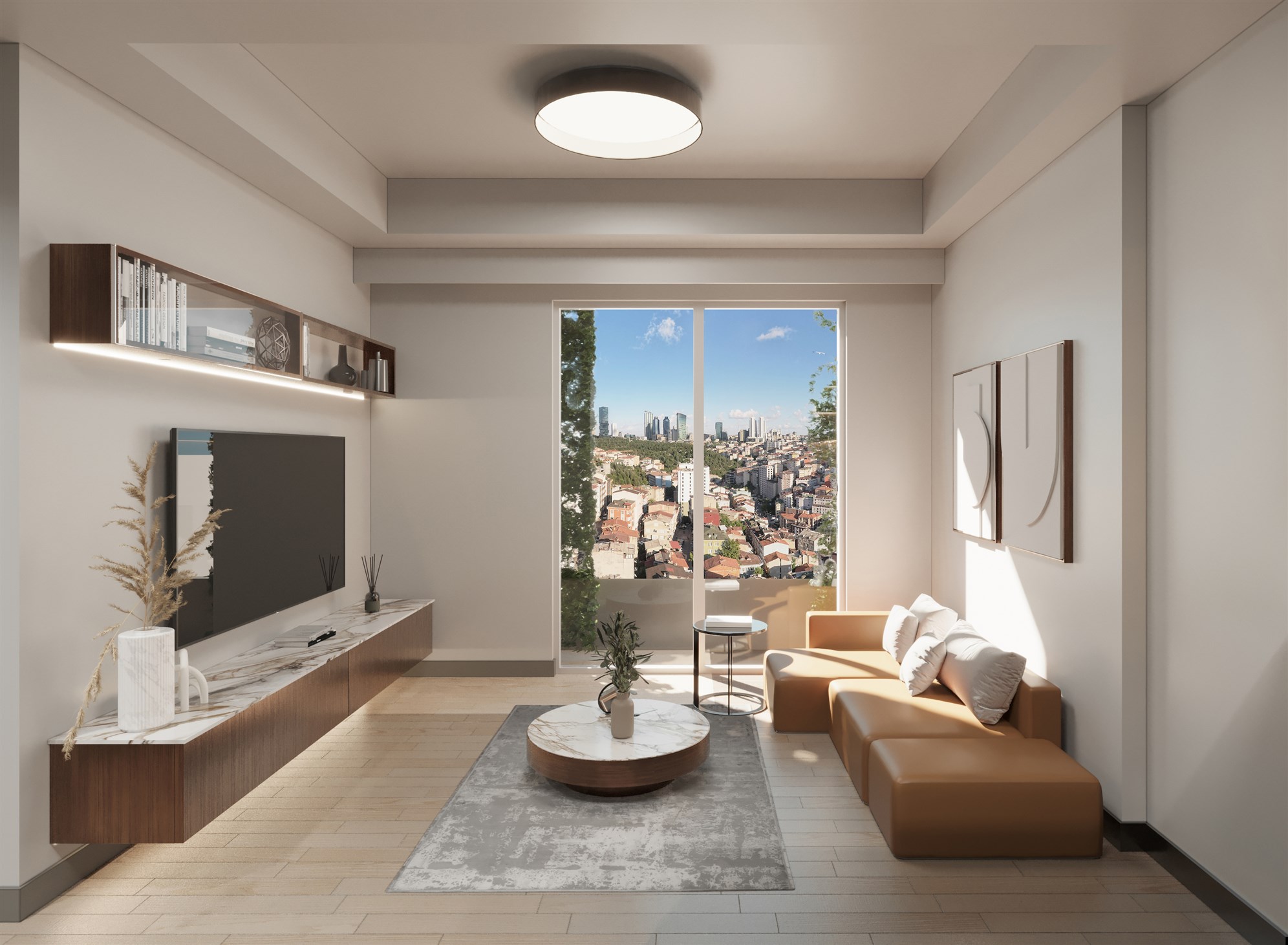 Unmissable Istanbul City Centre Property For Sale - Bright and cheery living room