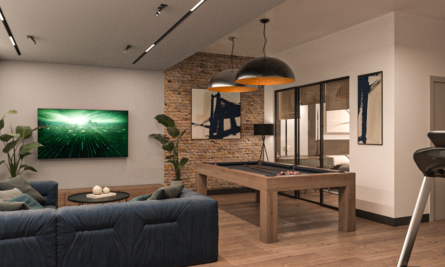 Distinctive City Centre Istanbul Property For Sale - Open-plan, modern living space