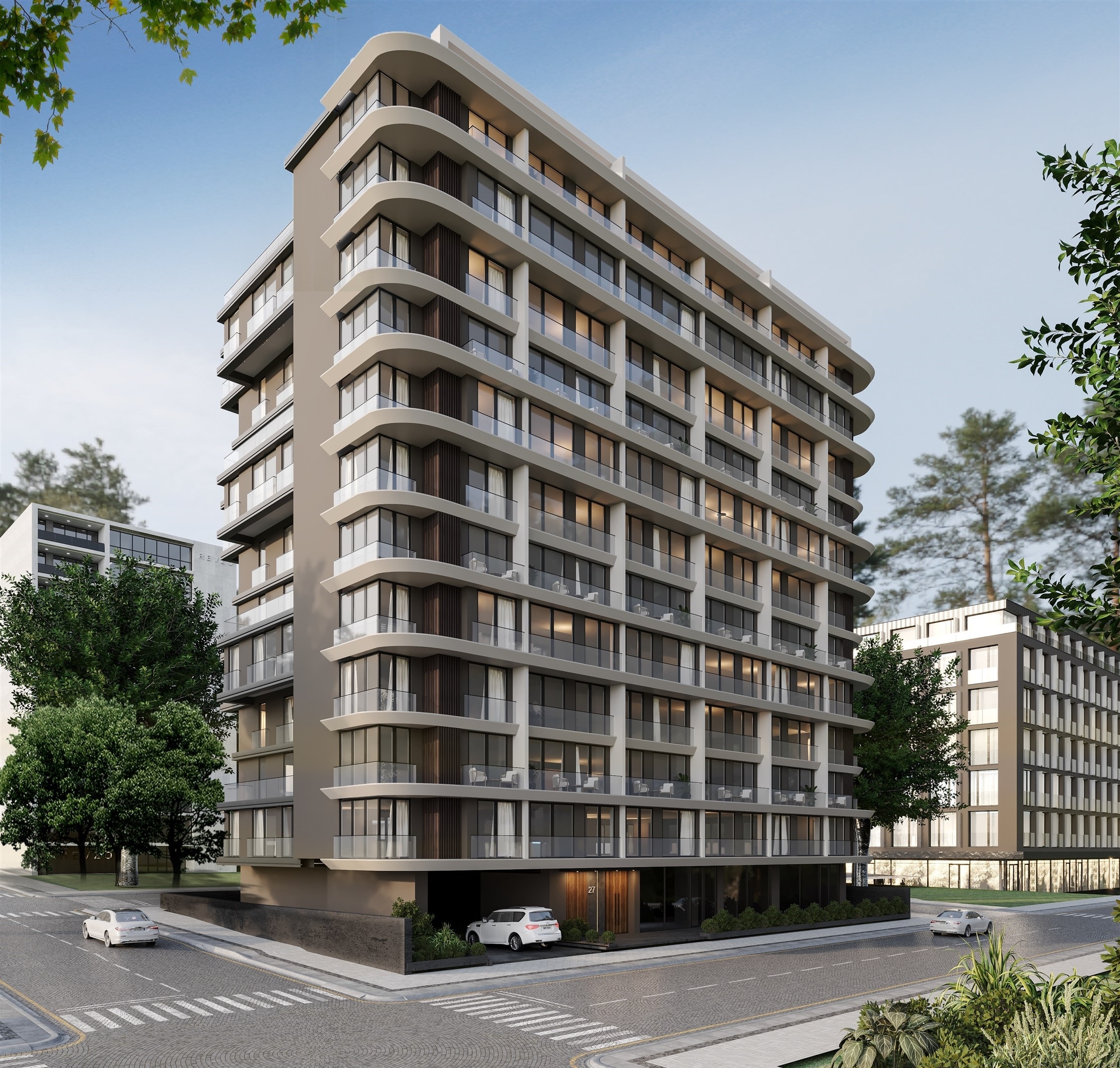 Stylish Istanbul Properties For Sale - Modern facade with luxury apartments