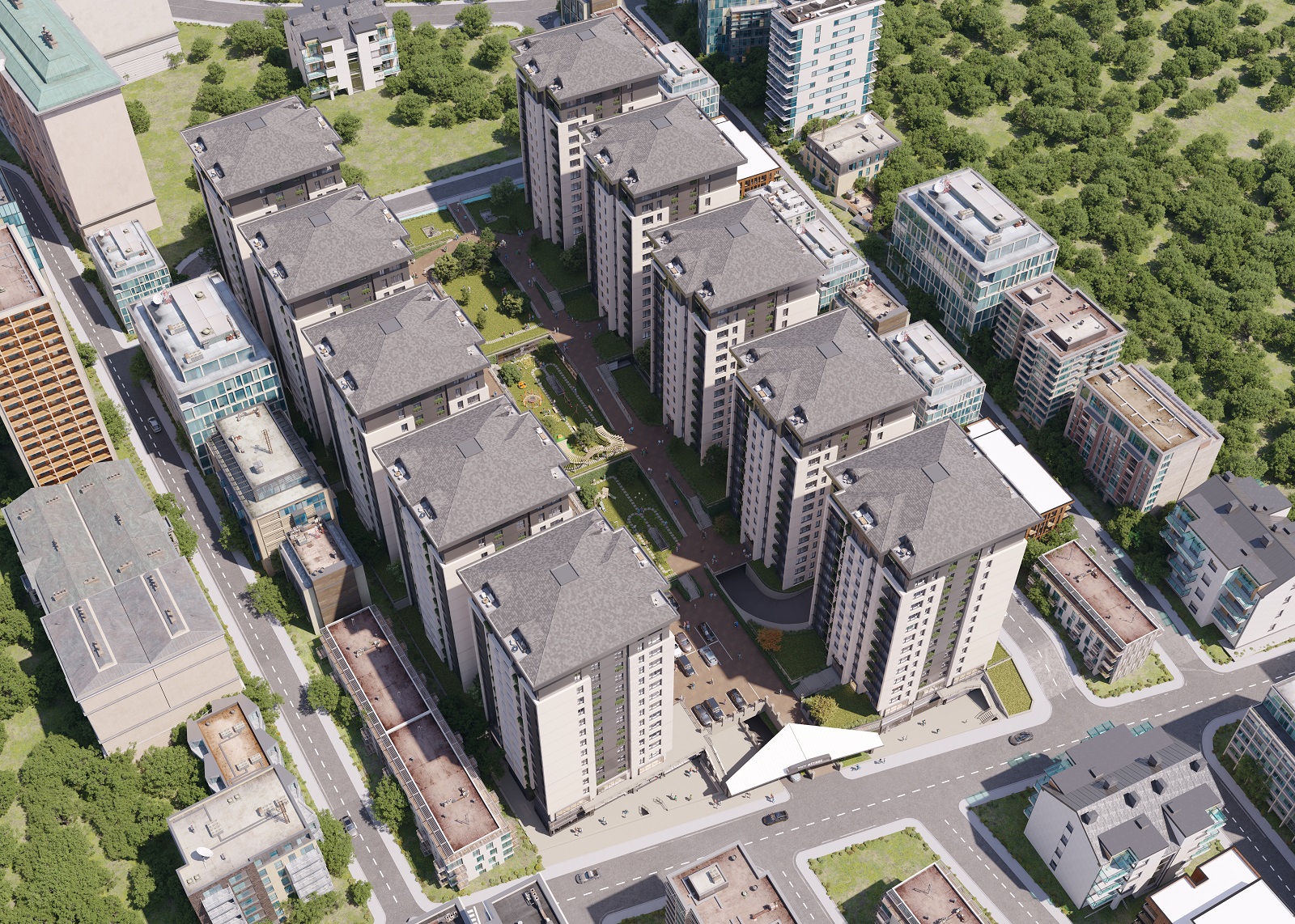 Urban Istanbul Investment Property For Sale - Arial view over complex
