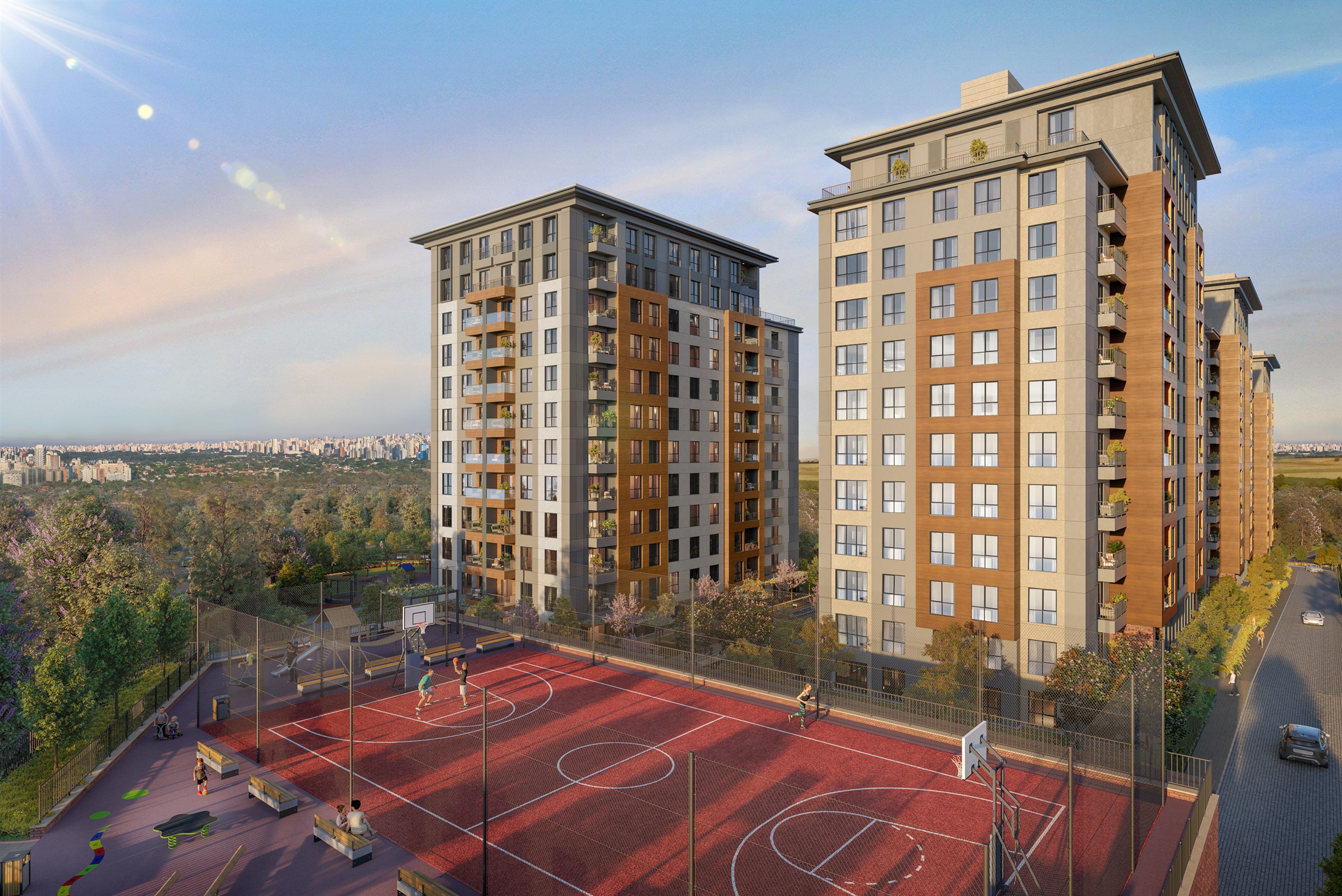 Desirable Off-Plan Istanbul Apartments For Sale - Main view of the complex of apartments