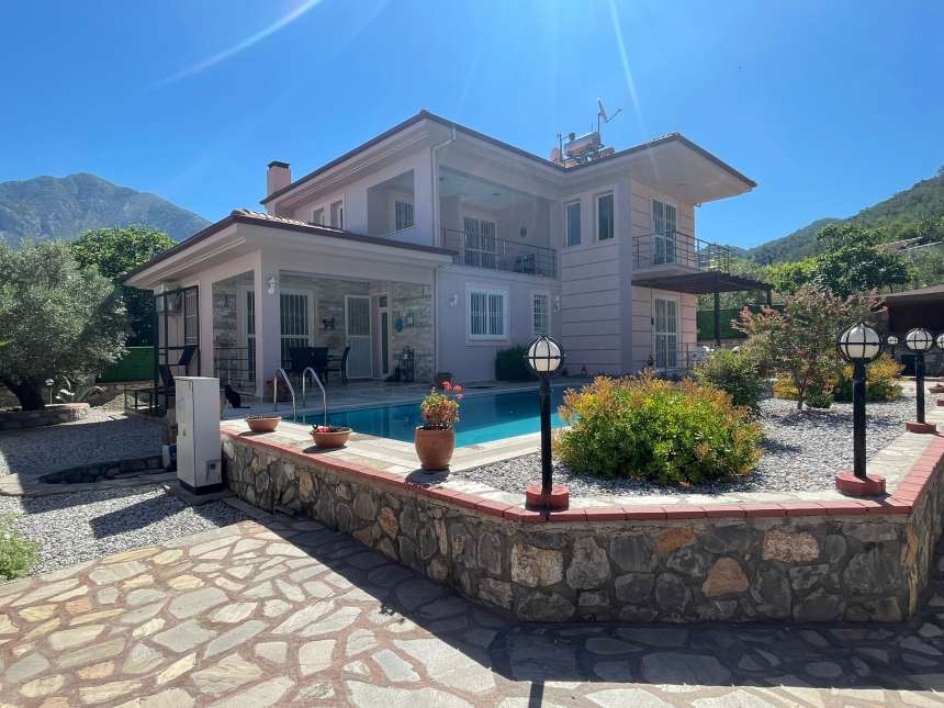 Bespoke Luxury Villa In Fethiye For Sale – Main view to private villa and huge exterior space