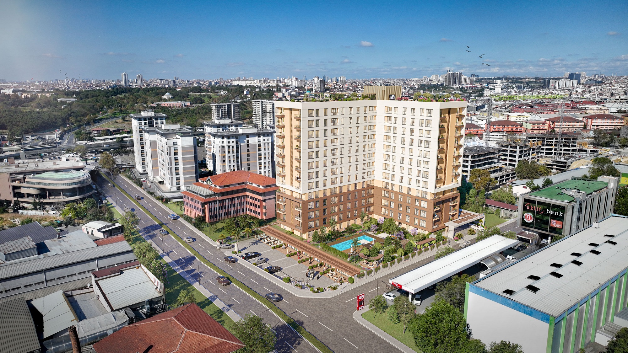 Notable Off-Plan Apartment For Sale in Istanbul - The main view of the complex in the city