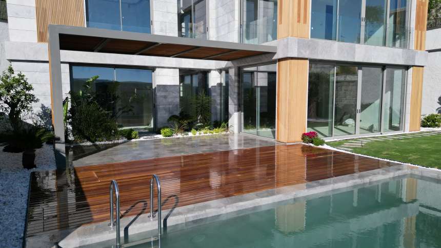 Exclusive Properties For Sale in Bodrum - Impeccable exterior with private pool, sun terraces and complete privacy