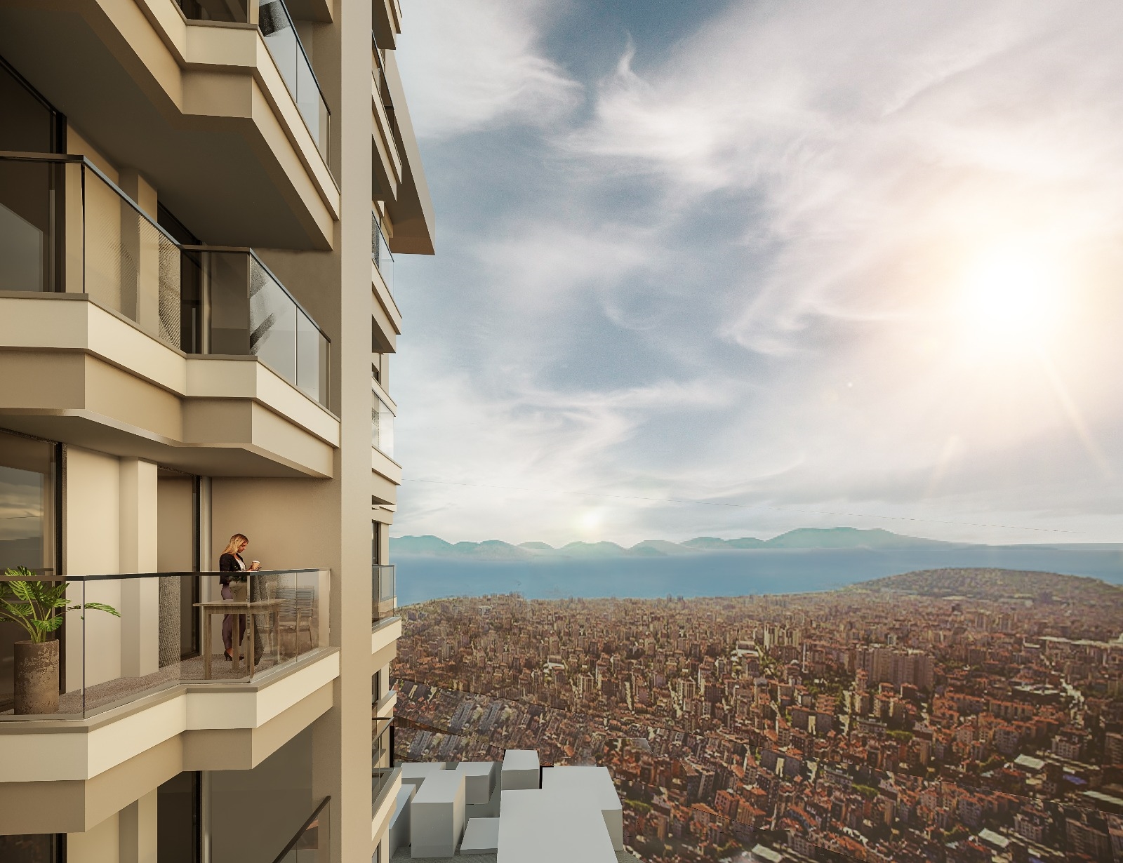 Exceptional Off-Plan Asian Istanbul Property For Sale - Sea views from the upper floor balconies