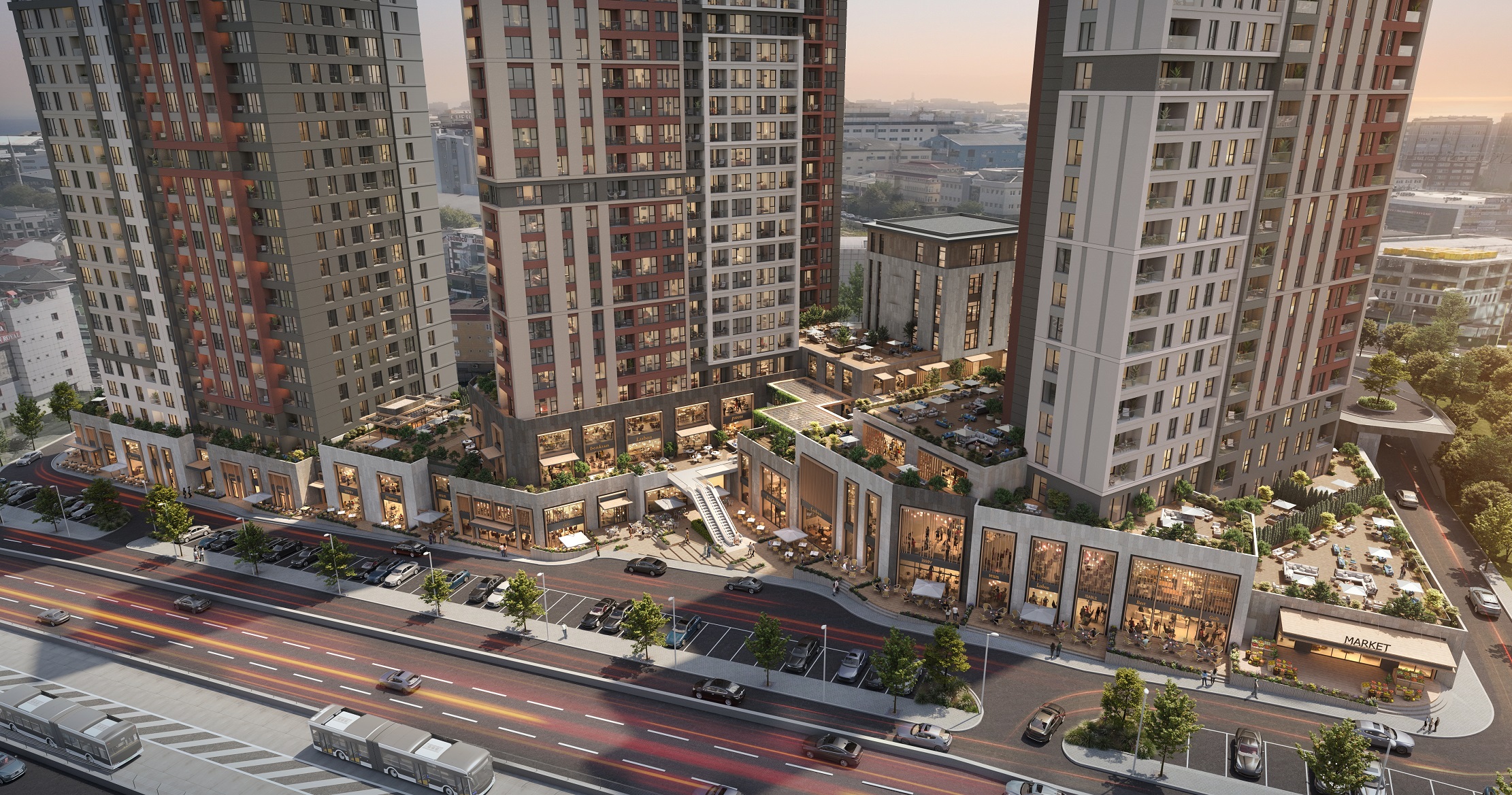 Istanbul Property For Sale in Beylikduzu - Arial view showing the entire complex